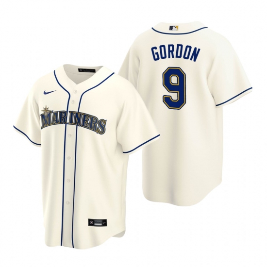 Men's Nike Seattle Mariners #9 Dee Gordon Cream Alternate Stitched Baseball Jersey - Ujersey