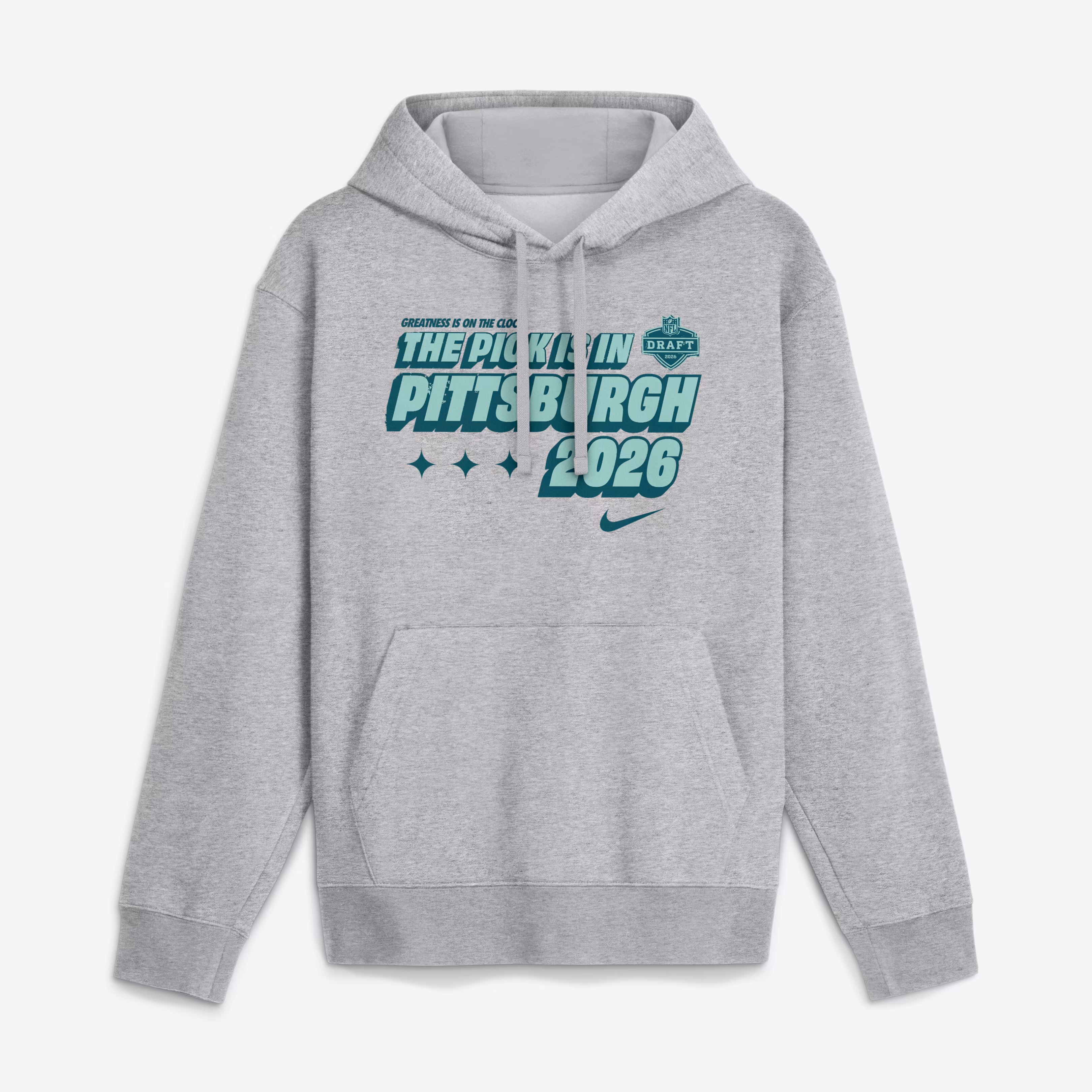 Men's  Nike Heather Gray 2026 NFL Draft Pick Is In Fleece Hoodie - Ujersey
