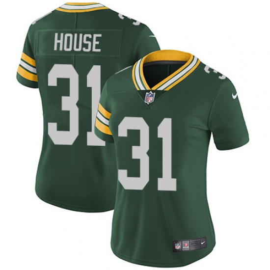 Women's Nike Green Bay Packers #31 Davon House Elite Green Team Color NFL Jersey - Ujersey