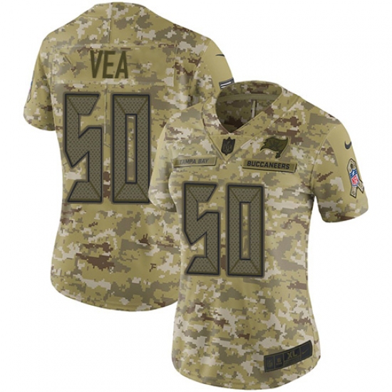Women's Nike Tampa Bay Buccaneers #50 Vita Vea Limited Camo 2018 Salute to Service NFL Jersey - Ujersey