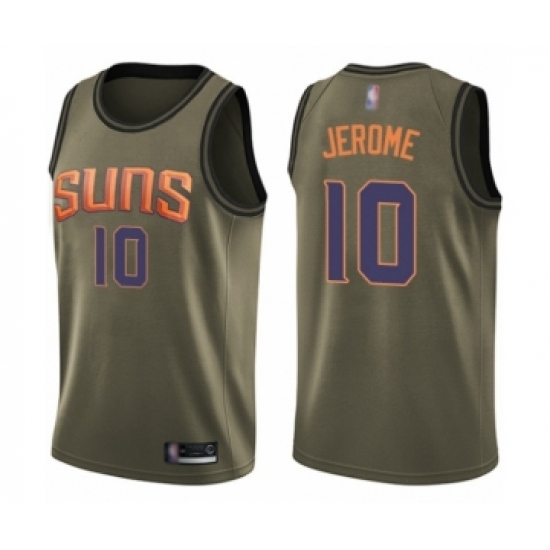 Youth Phoenix Suns #10 Ty Jerome Swingman Green Salute to Service Basketball Jersey - Ujersey