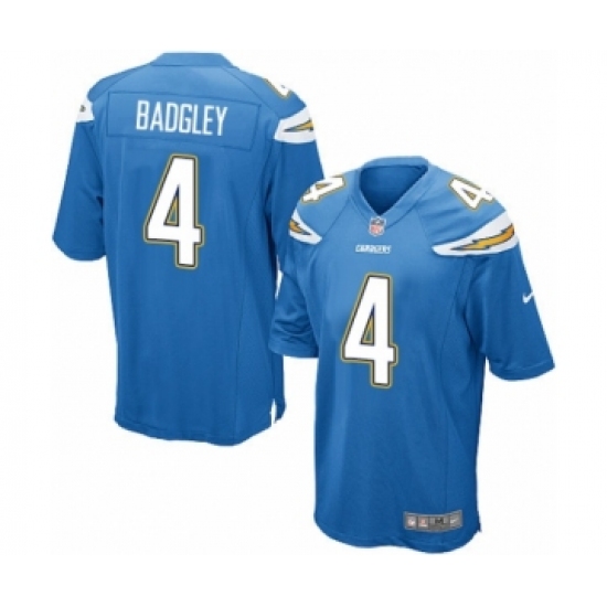 Men's Nike Los Angeles Chargers #4 Michael Badgley Game Electric Blue Alternate NFL Jersey - Ujersey