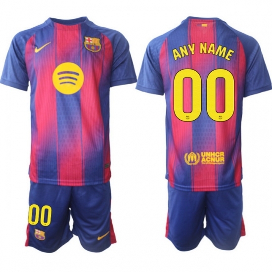 Men FC Barcelona 2026 Soccer Jerseys PinkBlue CUSTOM - Ujersey