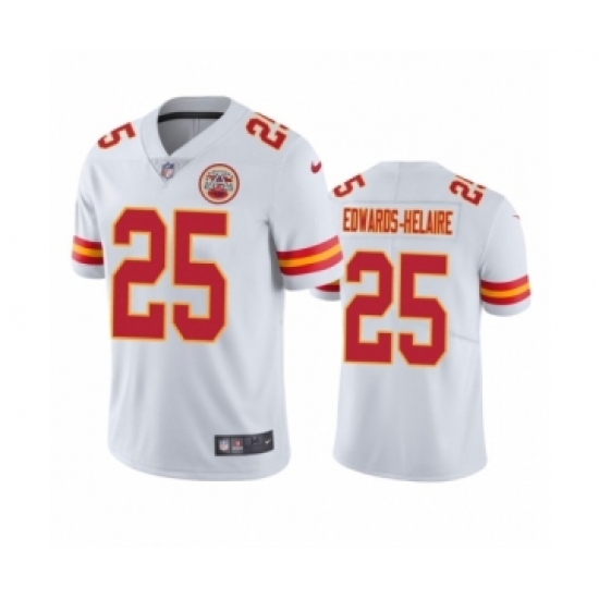 Kansas City Chiefs #25 Clyde Edwards-Helaire White 2020 NFL Draft Vapor Limited Jersey - Ujersey