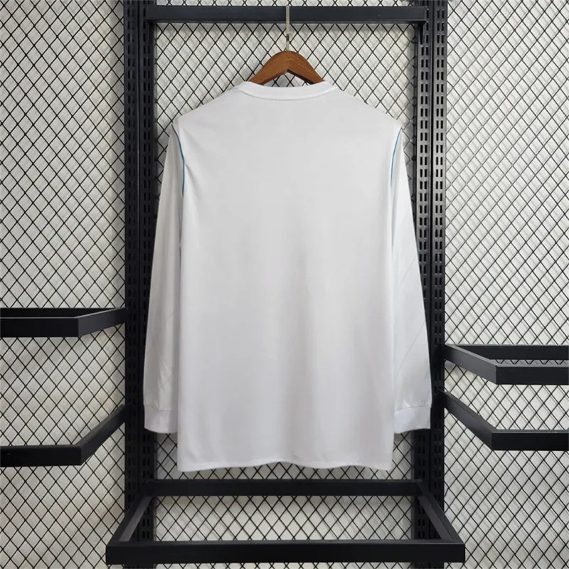 Real Madrid Retro Jersey Home Long Sleeve Custom Soccer Shirt 2017/18 - Ujersey