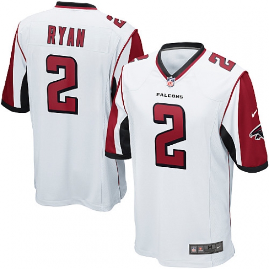 Youth Nike Atlanta Falcons #2 Matt Ryan Game White NFL Jersey - Ujersey