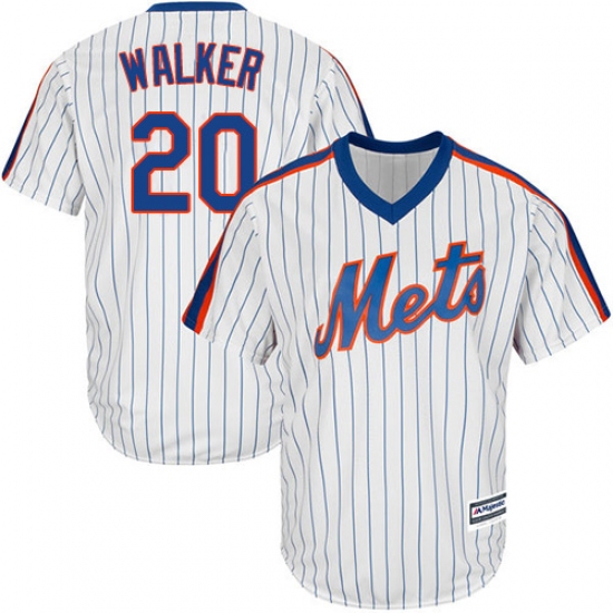 Youth Majestic New York Mets #20 Neil Walker Authentic White Alternate Cool Base MLB Jersey - Ujersey