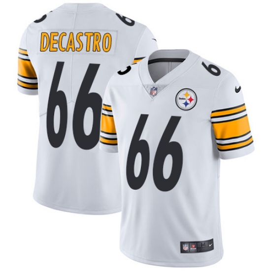 Youth Nike Pittsburgh Steelers #66 David DeCastro White Vapor Untouchable Limited Player NFL Jersey - Ujersey