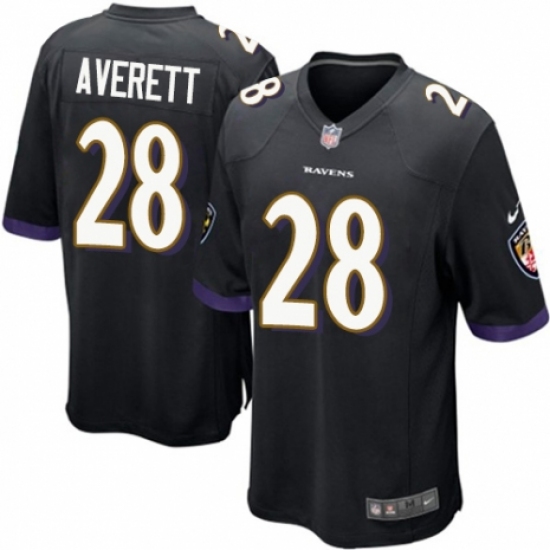 Men's Nike Baltimore Ravens #28 Anthony Averett Game Black Alternate NFL Jersey - Ujersey