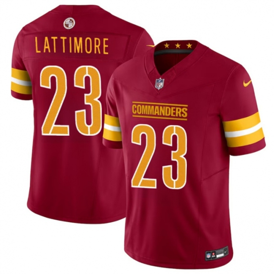 Men's Washington Commanders #23 Marshon Lattimore Burgundy 2024 F.U.S.E. Vapor Limited Stitched Football Jersey - Ujersey