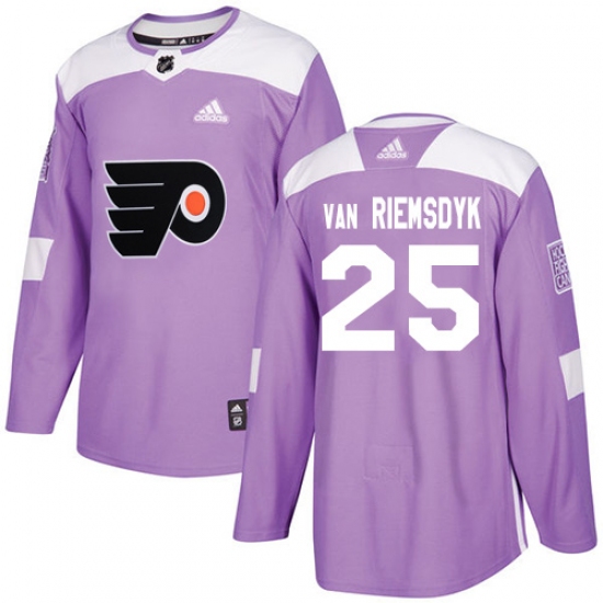Youth Adidas Philadelphia Flyers #25 James Van Riemsdyk Authentic Purple Fights Cancer Practice NHL Jersey - Ujersey