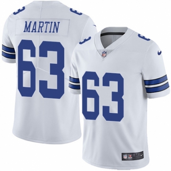 Youth Nike Dallas Cowboys #63 Marcus Martin White Vapor Untouchable Limited Player NFL Jersey - Ujersey