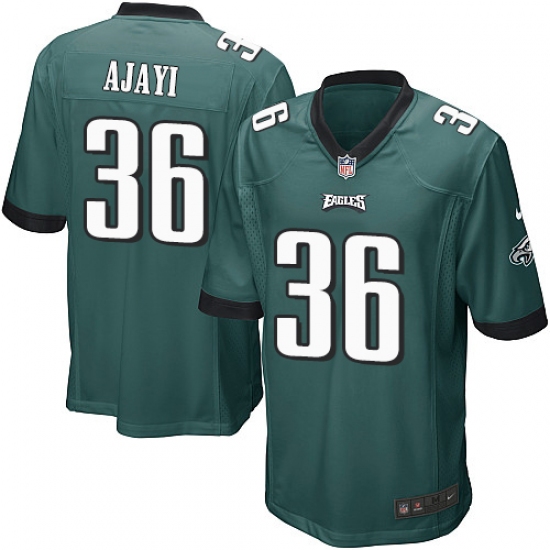 Men's Nike Philadelphia Eagles #36 Jay Ajayi Game Midnight Green Team Color NFL Jersey - Ujersey