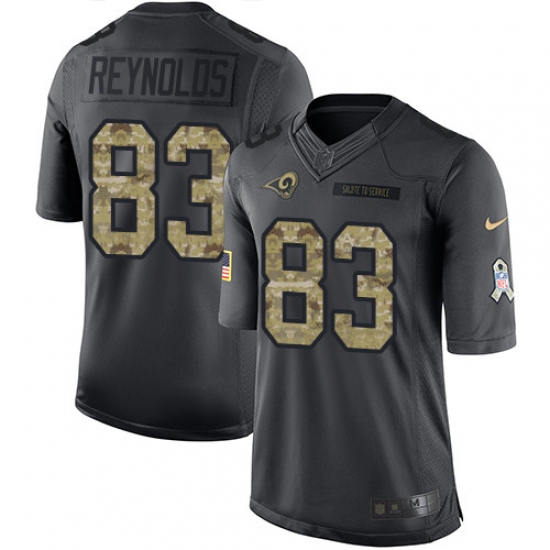 Men's Nike Los Angeles Rams #83 Josh Reynolds Limited Black 2016 Salute to Service NFL Jersey - Ujersey