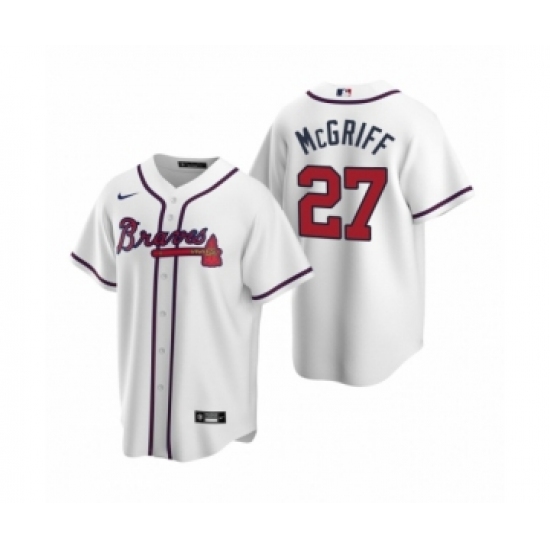 Women Atlanta Braves #27 Fred McGriff Nike White 2020 Replica Home Jersey - Ujersey