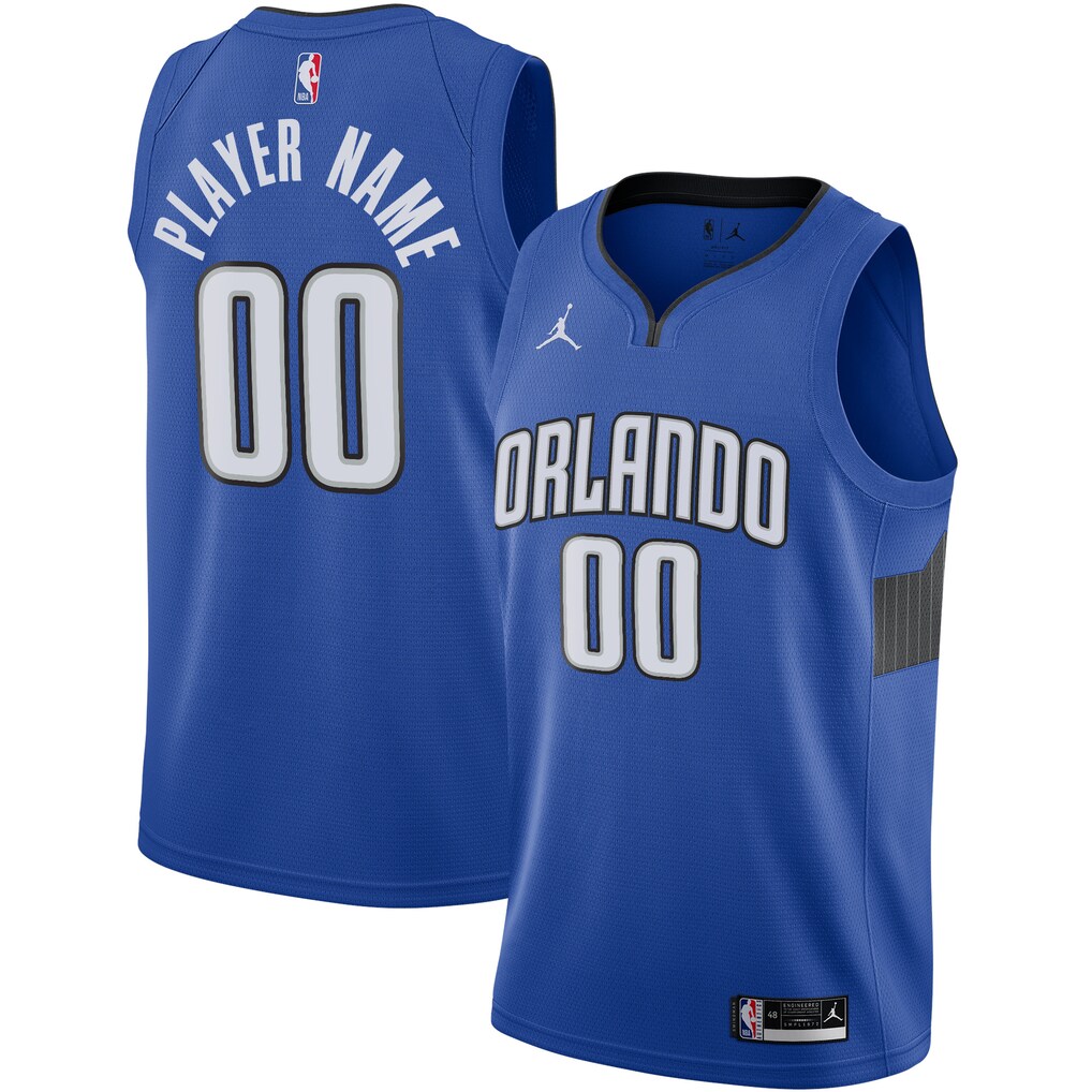 Men's Orlando Magic Jordan Brand Blue Swingman Custom Jersey - Statement Edition - Ujersey