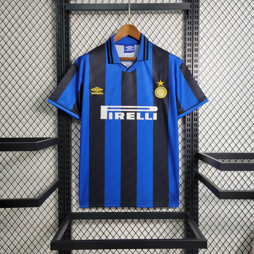 Inter Milan Jersey Custom Home Soccer Jersey 1995/96 - ujerseystore