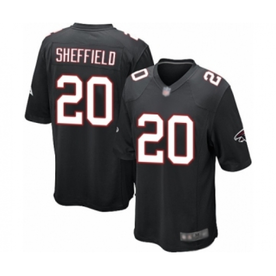 Men's Atlanta Falcons #20 Kendall Sheffield Game Black Alternate Football Jersey - Ujersey