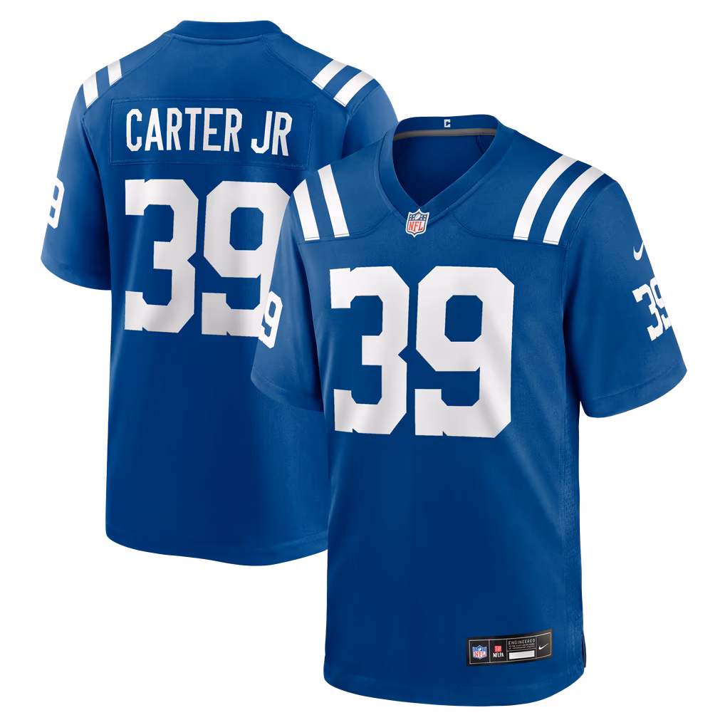 Men's Indianapolis Colts Rob Carter Jr. Nike Royal Team Game Jersey