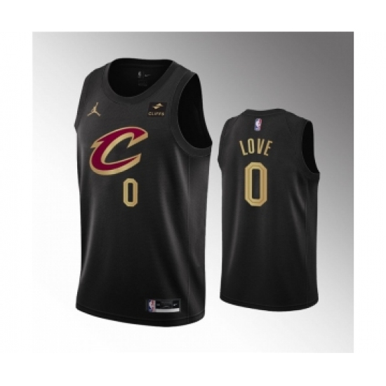 Men's Cleveland Cavaliers #0 Kevin Love Black Statement Edition Stitched Basketball Jersey - Ujersey