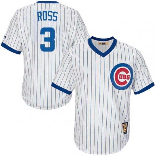Men's Majestic Chicago Cubs #3 David Ross Replica White Home Cooperstown MLB Jersey - Ujersey