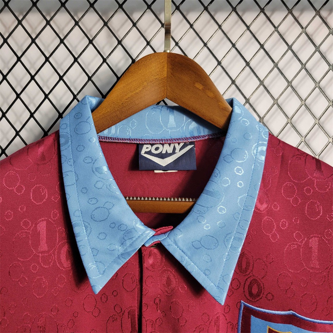 West Ham United Retro Football Jersey Home Custom Shirt 1995/97 - ujerseystore