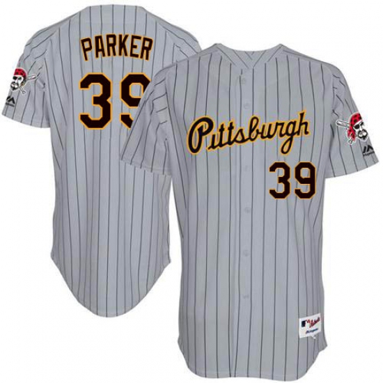 Men's Majestic Pittsburgh Pirates #39 Dave Parker Authentic Grey 1997 Turn Back The Clock MLB Jersey - Ujersey