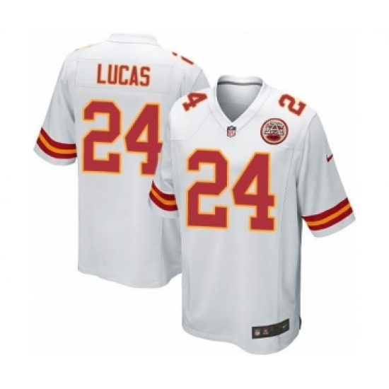 Men's Nike Kansas City Chiefs #24 Jordan Lucas Game White NFL Jersey - Ujersey