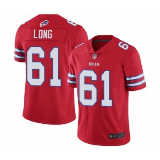 Men's Buffalo Bills #61 Spencer Long Limited Red Rush Vapor Untouchable Football Jersey - Ujersey