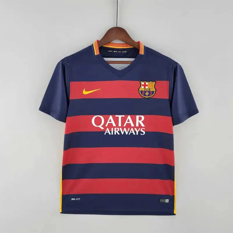 Barcelona Retro Jersey Home Soccer Shirt 2015-16 - Ujersey NHL