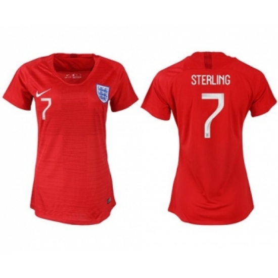 Women's England #7 Sterling Away Soccer Country Jersey