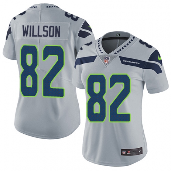 Women's Nike Seattle Seahawks #82 Luke Willson Elite Grey Alternate NFL Jersey - Ujersey