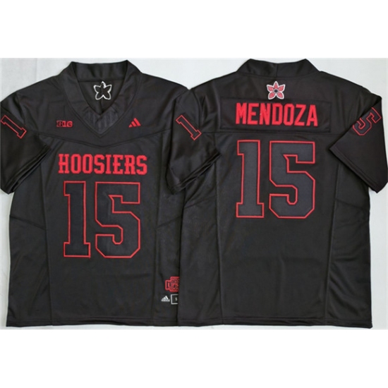 Men's Indiana Hoosiers #15 Fernando Mendoza Black F.U.S.E. Stitched Jersey - Ujersey