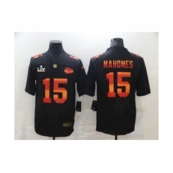 Women's  Kansas City Chiefs #15 Patrick Mahomes Black Fashion Super Bowl LV Jersey - Ujersey