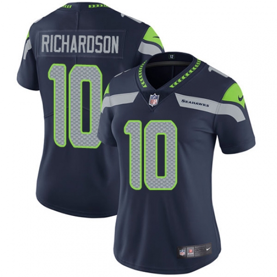 Women's Nike Seattle Seahawks #10 Paul Richardson Steel Blue Team Color Vapor Untouchable Limited Player NFL Jersey - Ujersey