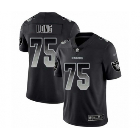 Men's Oakland Raiders #75 Howie Long Black Smoke Fashion Limited Football Jersey