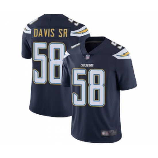 Men's Los Angeles Chargers #58 Thomas Davis Sr Navy Blue Team Color Vapor Untouchable Limited Player Football Jersey - Ujersey
