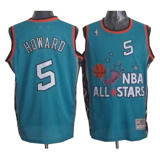 Men's Mitchell and Ness Washington Wizards #5 Juwan Howard Swingman Light Blue 1996 All Star Throwback NBA Jersey - Ujersey