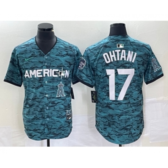 Men's Nike Los Angeles Angels #17 Shohei Ohtani Teal 2023 All Star Cool Base Stitched Jersey - Ujersey