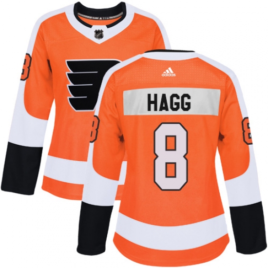 Women's Adidas Philadelphia Flyers #8 Robert Hagg Premier Orange Home NHL Jersey - Ujersey