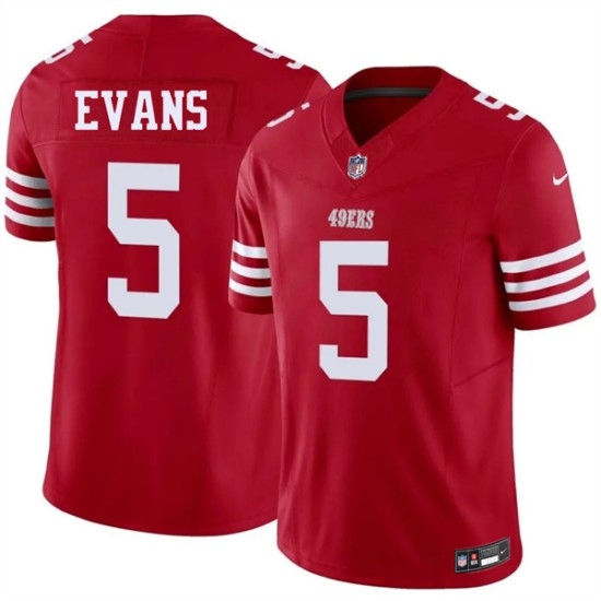 Men's San Francisco 49ers #5 Mike Evans Red 2026 F.U.S.E. Vapor Untouchable Limited Football Stitched Jersey - Ujersey