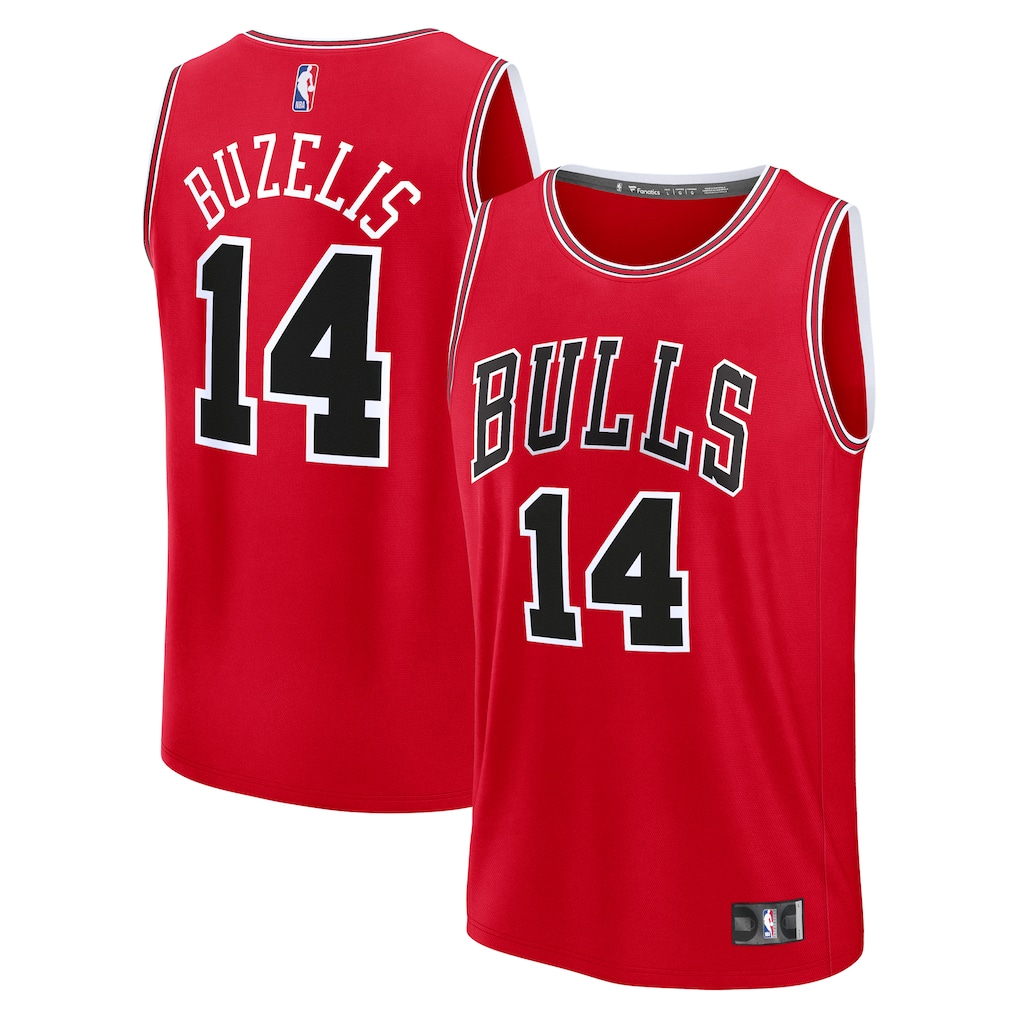 Men's Chicago Bulls Matas Buzelis Fanatics Red Fast Break Replica Player Jersey - Icon Edition - Vujersey Los Angeles Rams