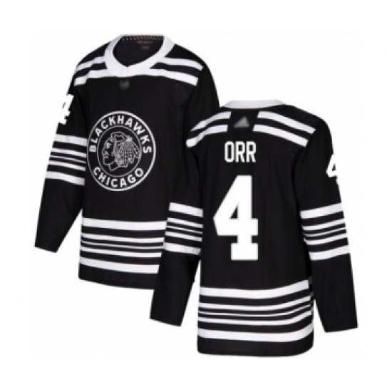 Youth Chicago Blackhawks #4 Bobby Orr Authentic Black Alternate Hockey Jersey