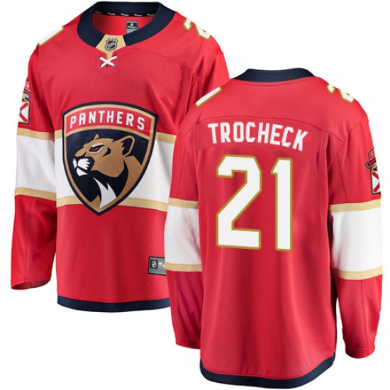 Youth Florida Panthers #21 Vincent Trocheck Fanatics Branded Red Home Breakaway NHL Jersey - Ujersey