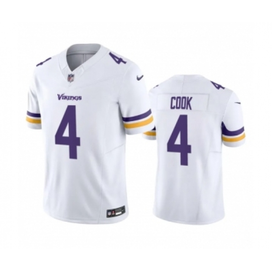 Men's Minnesota Vikings #4 Dalvin Cook White 2023 F.U.S.E. Vapor Untouchable Stitched Jersey - Ujersey
