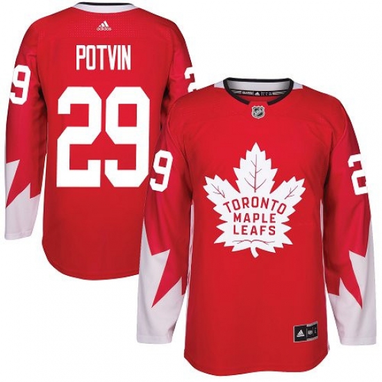 Men's Adidas Toronto Maple Leafs #29 Felix Potvin Premier Red Alternate NHL Jersey - Ujersey