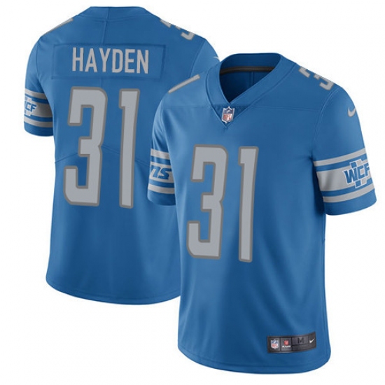 Men's Nike Detroit Lions #31 D.J. Hayden Limited Light Blue Team Color Vapor Untouchable NFL Jersey - Ujersey