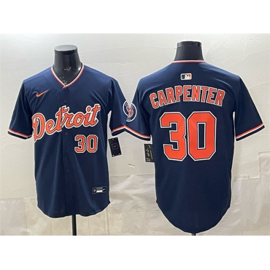 Men's Detroit Tigers #30 Kerry Carpenter Navy 2026 Alternate Vapor Premier Limited Stitched Baseball Jersey - Ujersey