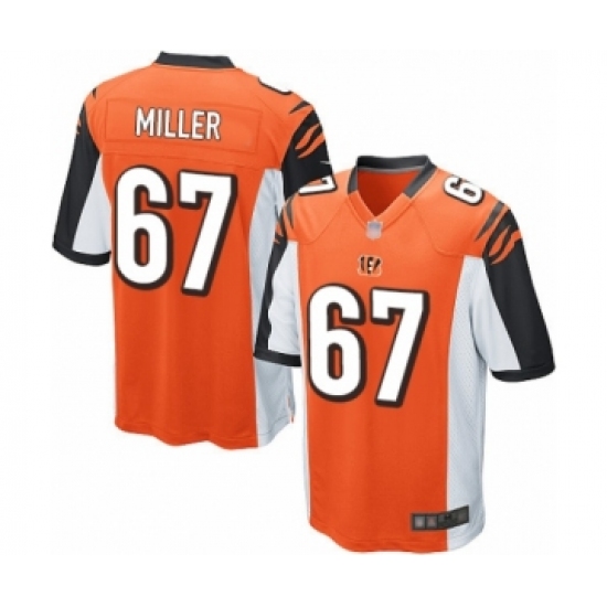 Men's Cincinnati Bengals #67 John Miller Game Orange Alternate Football Jersey - Ujersey