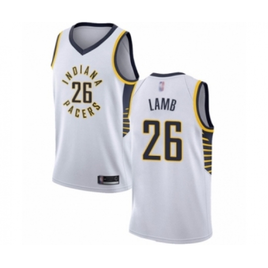 Women's Indiana Pacers #26 Jeremy Lamb Swingman White Basketball Jersey - Association Edition - Ujersey